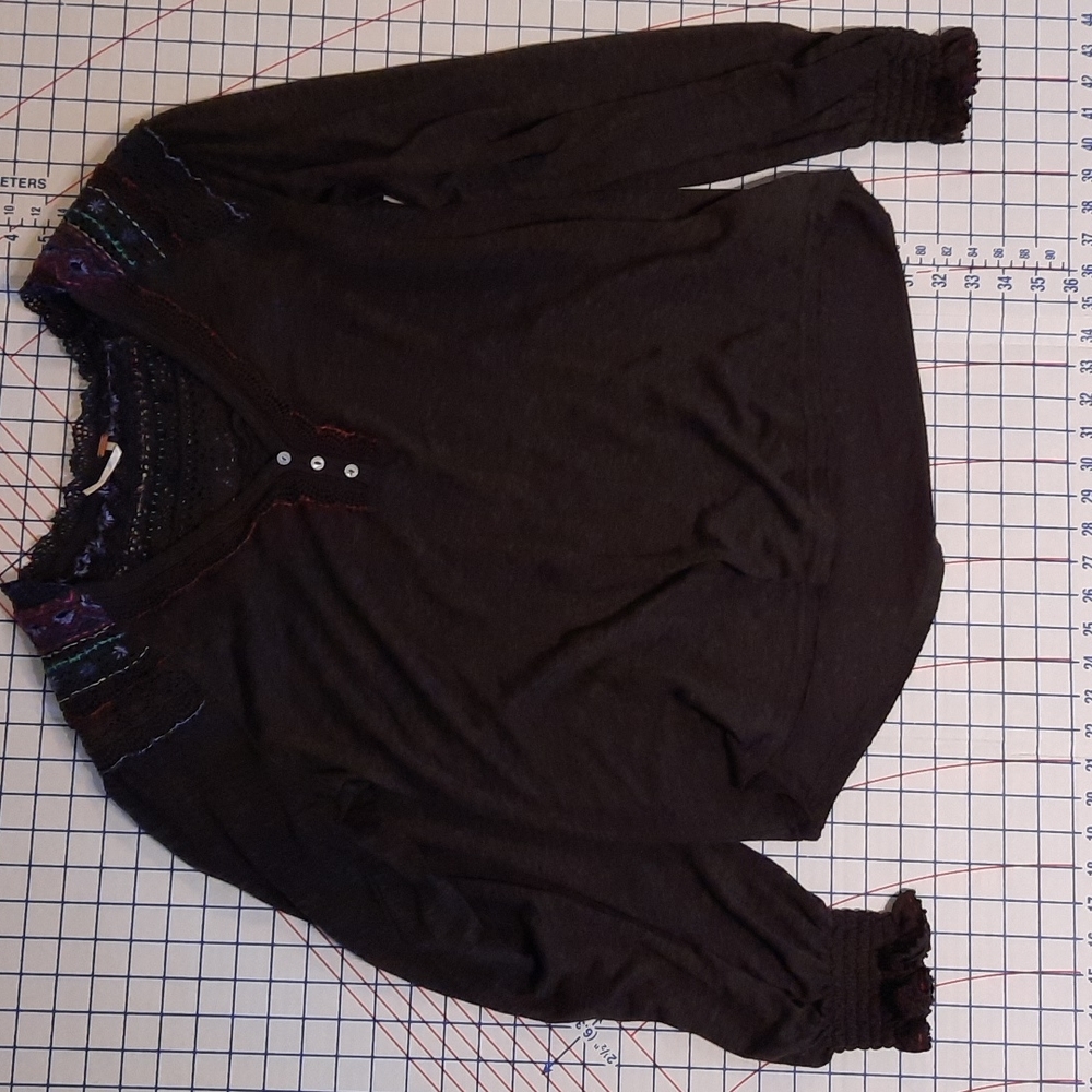 Free People Embroidered Top